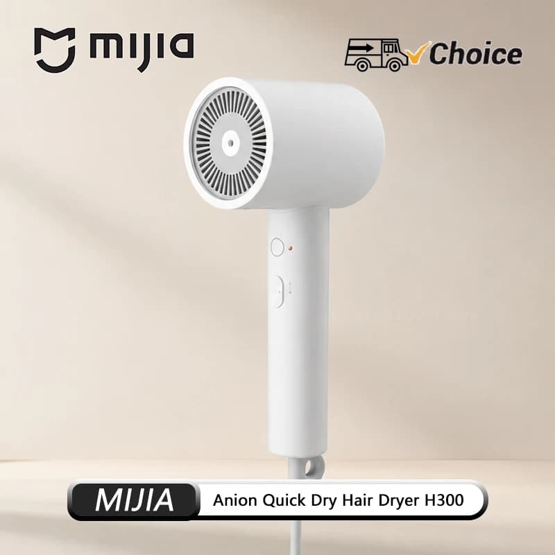 Original MIJIA Ionic Hair Dryer H300 Quick Dry Negative Ion Hair Care Professional For Home 1600W Electric Hair Dryers Diffuser