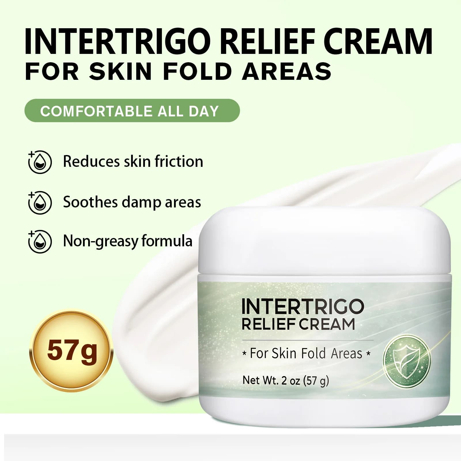 Lenitive Cream Intertrigo Antioxidant Hydrating Reparator Barrier Cutanea Care Delicate for Face and Hydrating Body for Foldable Zones