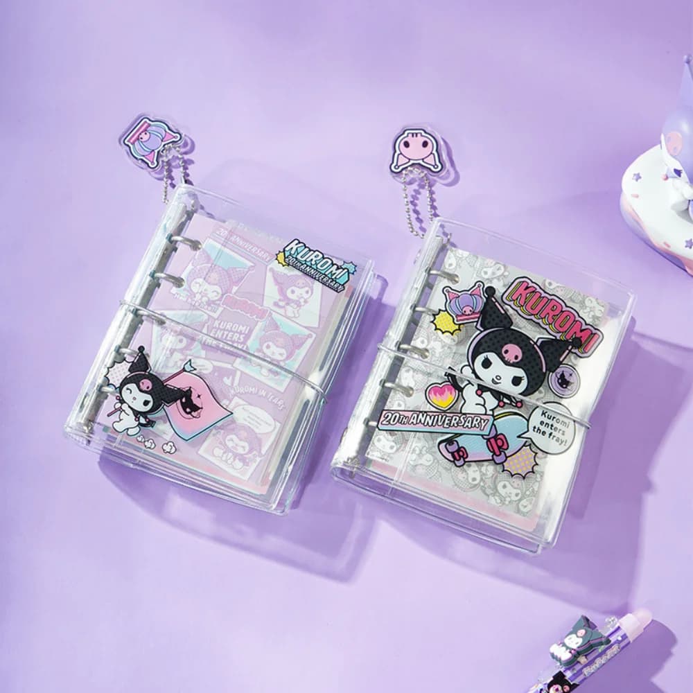 Genuino Sanrio Kuromi Raccoglitore portatile Notebook Planner Agenda giornaliera annuale Diario Libro Cancelleria scolastica Regali per ragazze