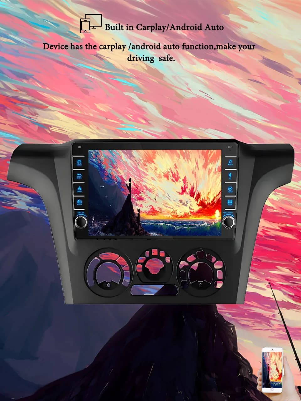 8G + 128G Android 14 Per Mitsubishi Outlander 2002 - 2008 Autoradio Audio Multimediale Stereo PC Tablet GPS Monitor 2Din DVD Carplay