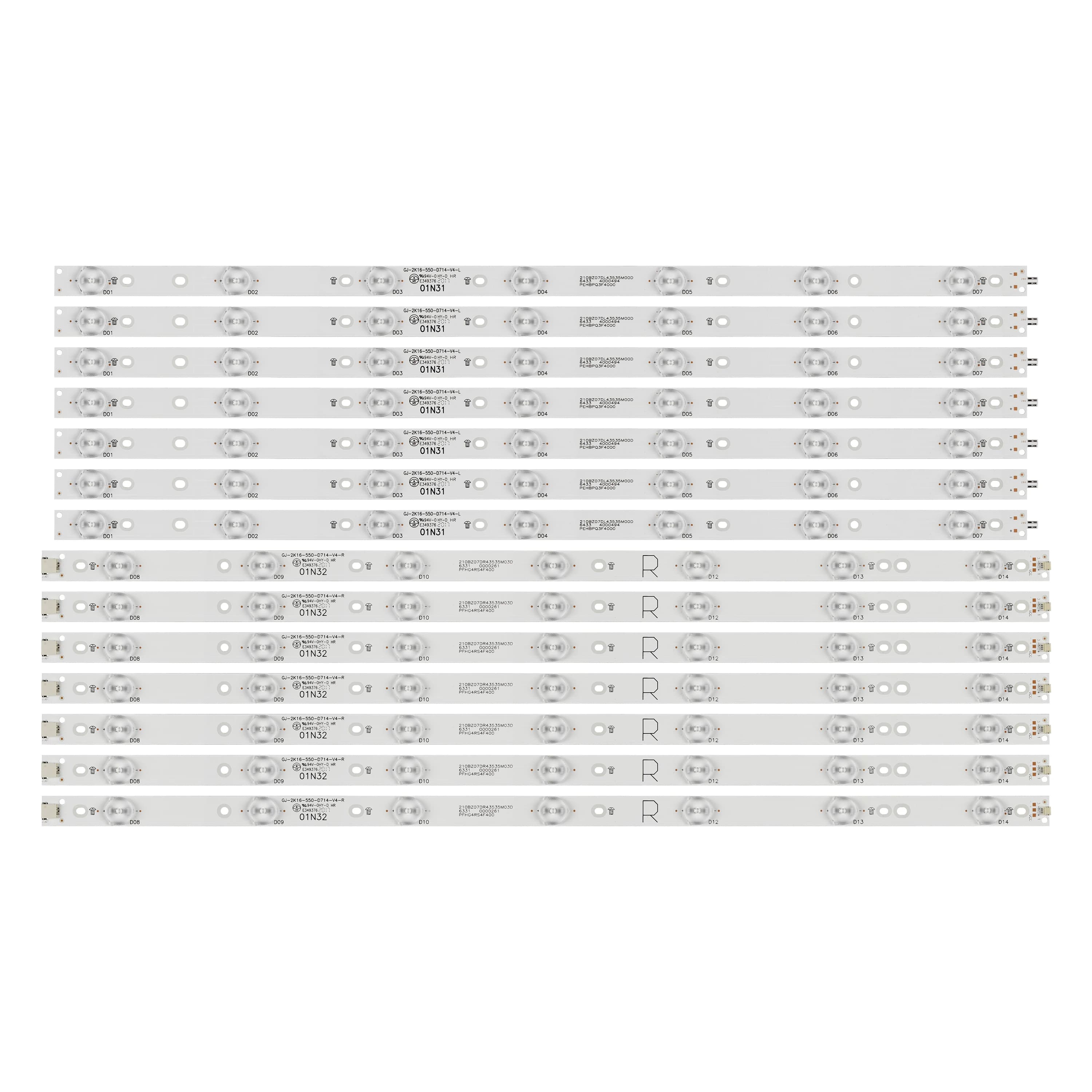 Striscia di retroilluminazione a LED per KD-55X6000D 55G1X 55PFH5500/88 55PFT5509/12 55PUT6401/12 LB55120 V0 55PUG6102/78 55AKH2-L 55AKH2-R