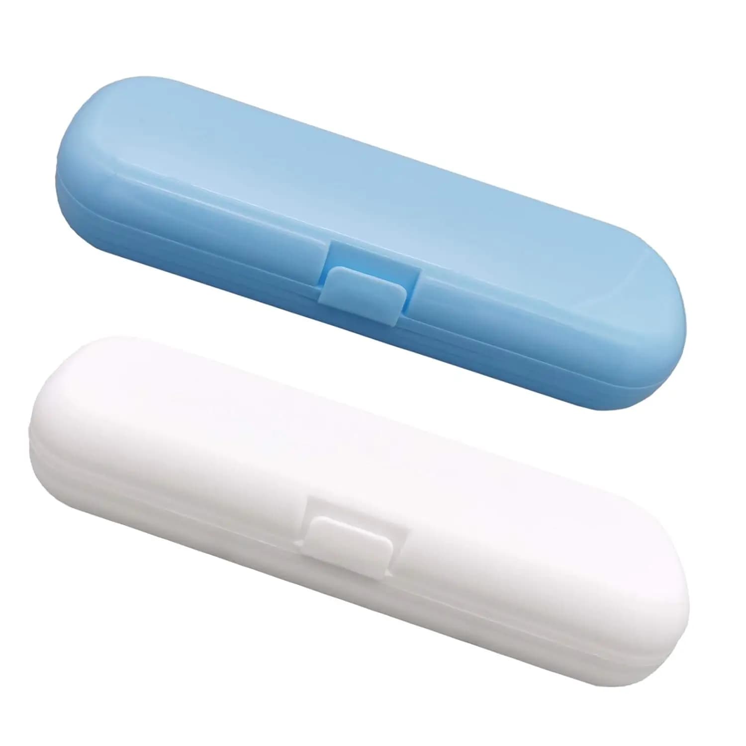 Custodia da viaggio per spazzolino elettrico, 2 pezzi, supporto portatile per Oral-B e altri spazzolini elettrici, blu e bianco