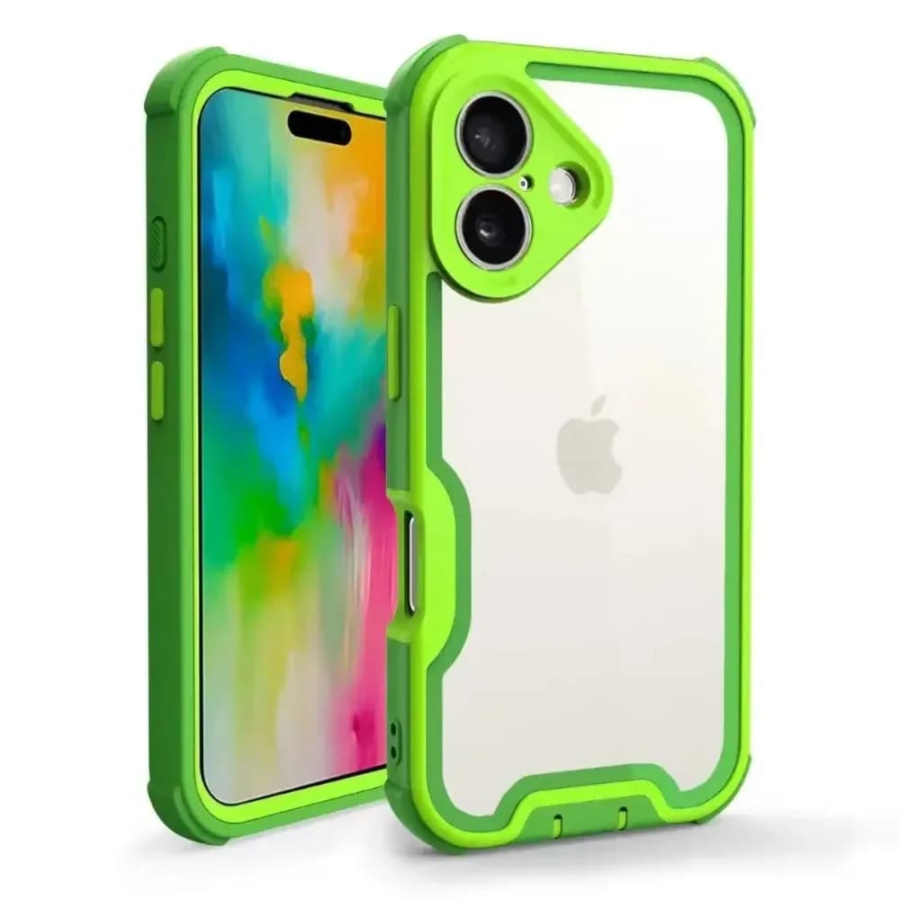 Custodia Protettiva 4-in-1 All-inclusive in PC+TPU per iPhone 17 16 15 14 Plus 13 12 Pro Max Trasparente Antiurto Resistente