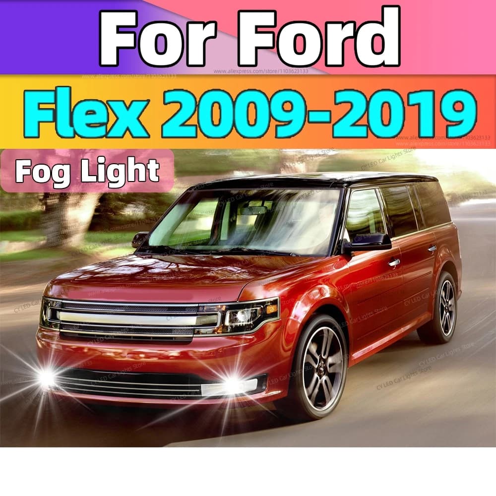 2pcs LED Fendinebbia Anterior Canbus Auto Luce Blub For Ford Flex 2009-2019 2010 2011 2013 2014 2015 2016