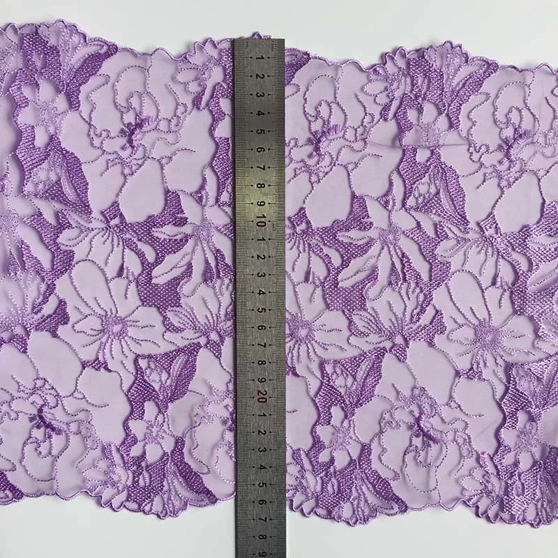 20 Iarde/Lotto di Pizzo Ricamato in Tulle Floreale Viola per Cucito, Abiti da Ragazza, Costumi, Tende Fatte a Mano 2026