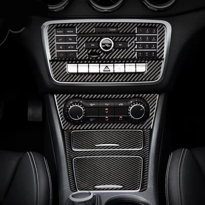 For Mercedes Benz A-class W176 GLA X156 CLA carbon fiber accessories interior air conditioning CD console panel decorative stick