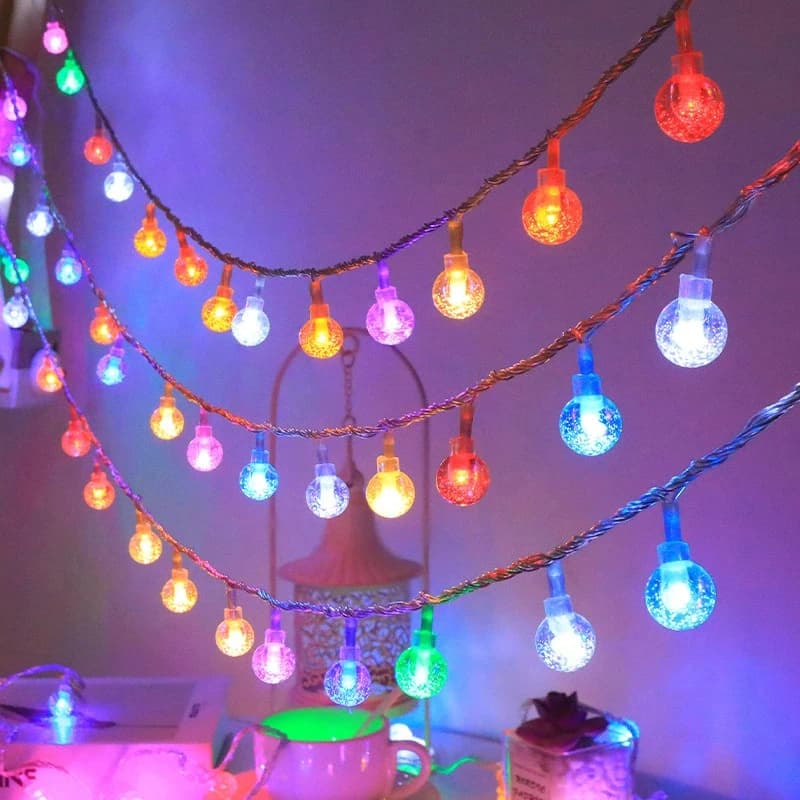 Luci a Sfera LED a Batteria, Illuminazione Romantica a Cristallo per Esterni, Giardino, Campeggio, Camera da Letto, Decorazione Matrimonio