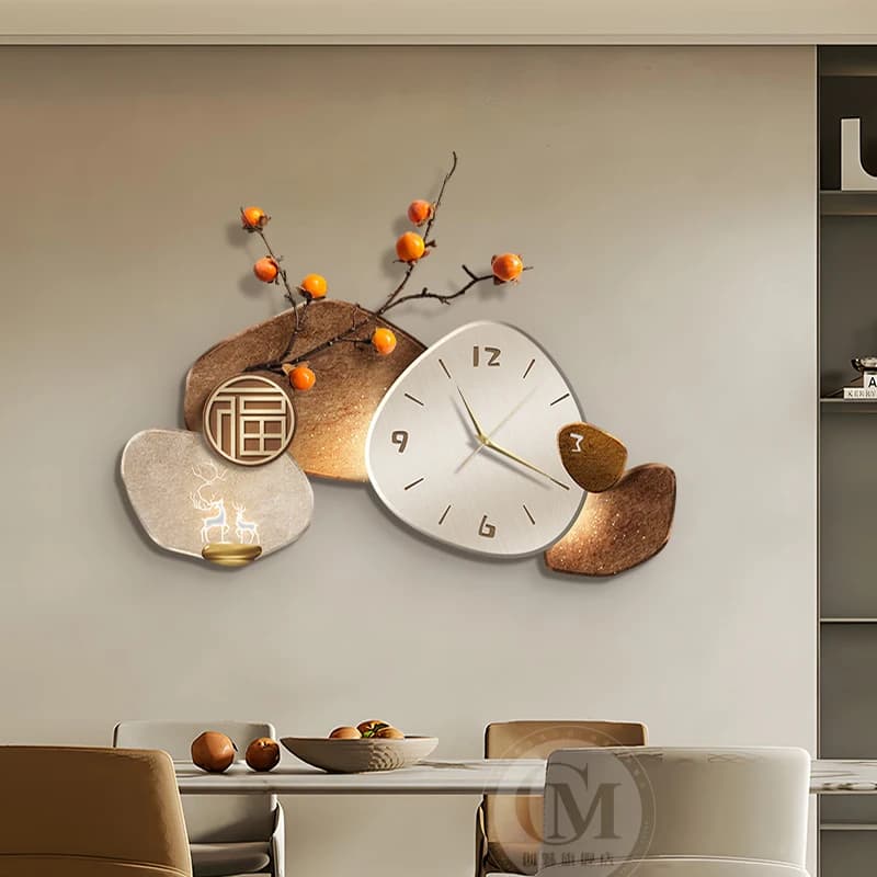 Orologio da parete astratto di lusso con retroilluminazione a LED, sala da pranzo moderna, soggiorno, decorazione da parete su tela