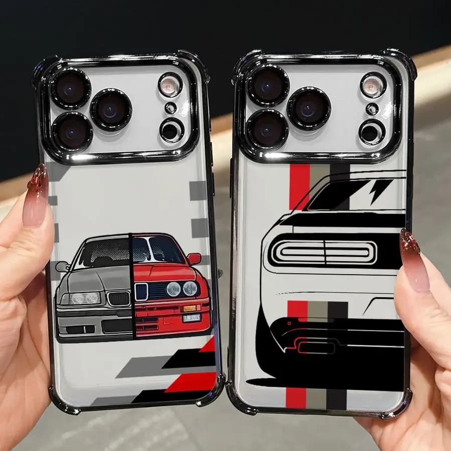 Soft case for iPhone 16 15 14 Plus 17 Air 13 12 11 Pro Max 16e COOL Car
