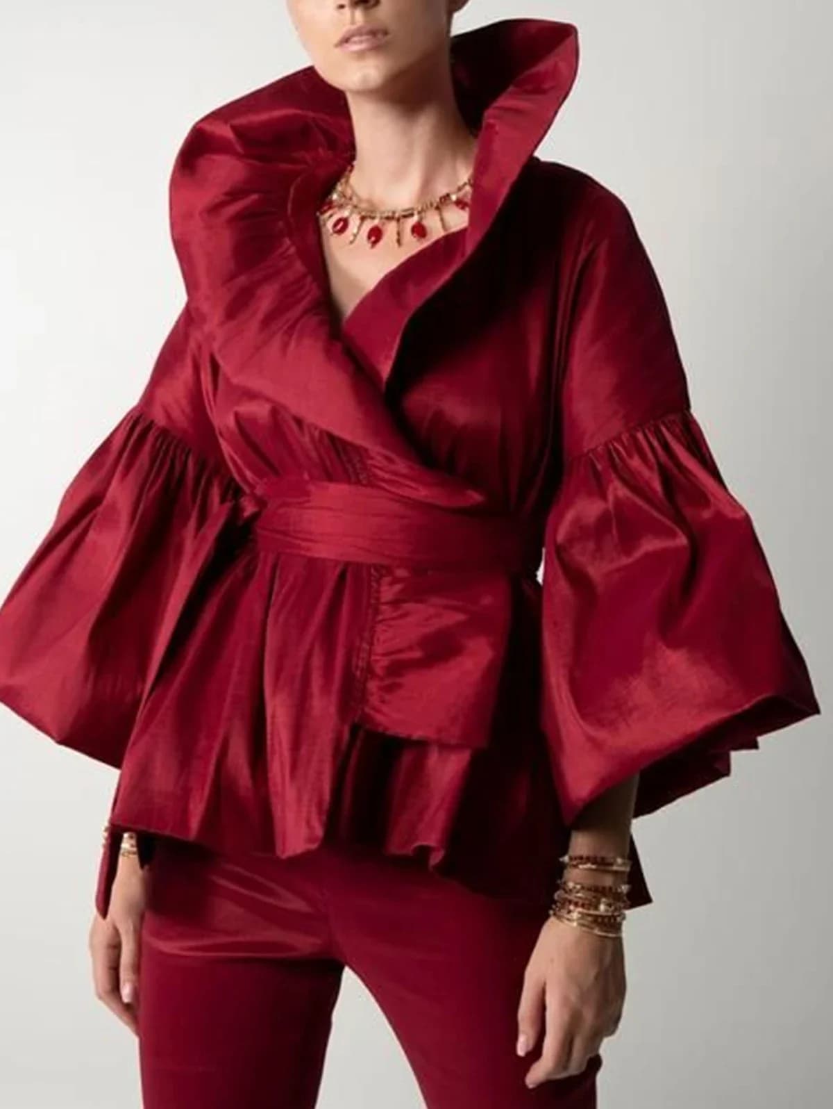 Women's Wrap Shirt Long Sleeved Shirt Office Shirt Lady Solid Color Women's Wrap Shirt Collector's Lapel Elegant Shirt Women's Fashion 2024