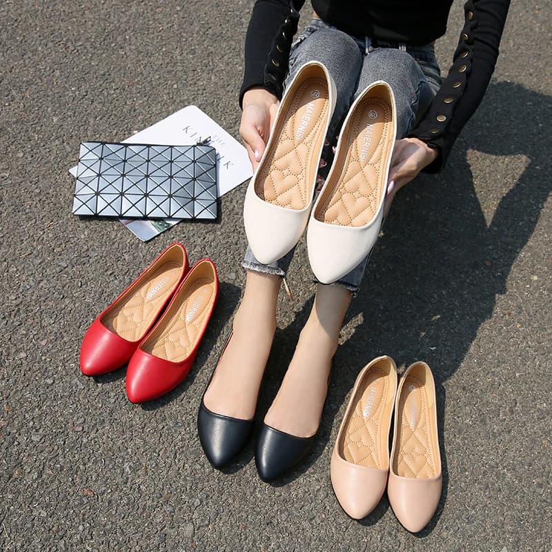 New plus size 35-46 slim flat shoes for women in , fashionable, elegant and comfortable design, autumn shoes