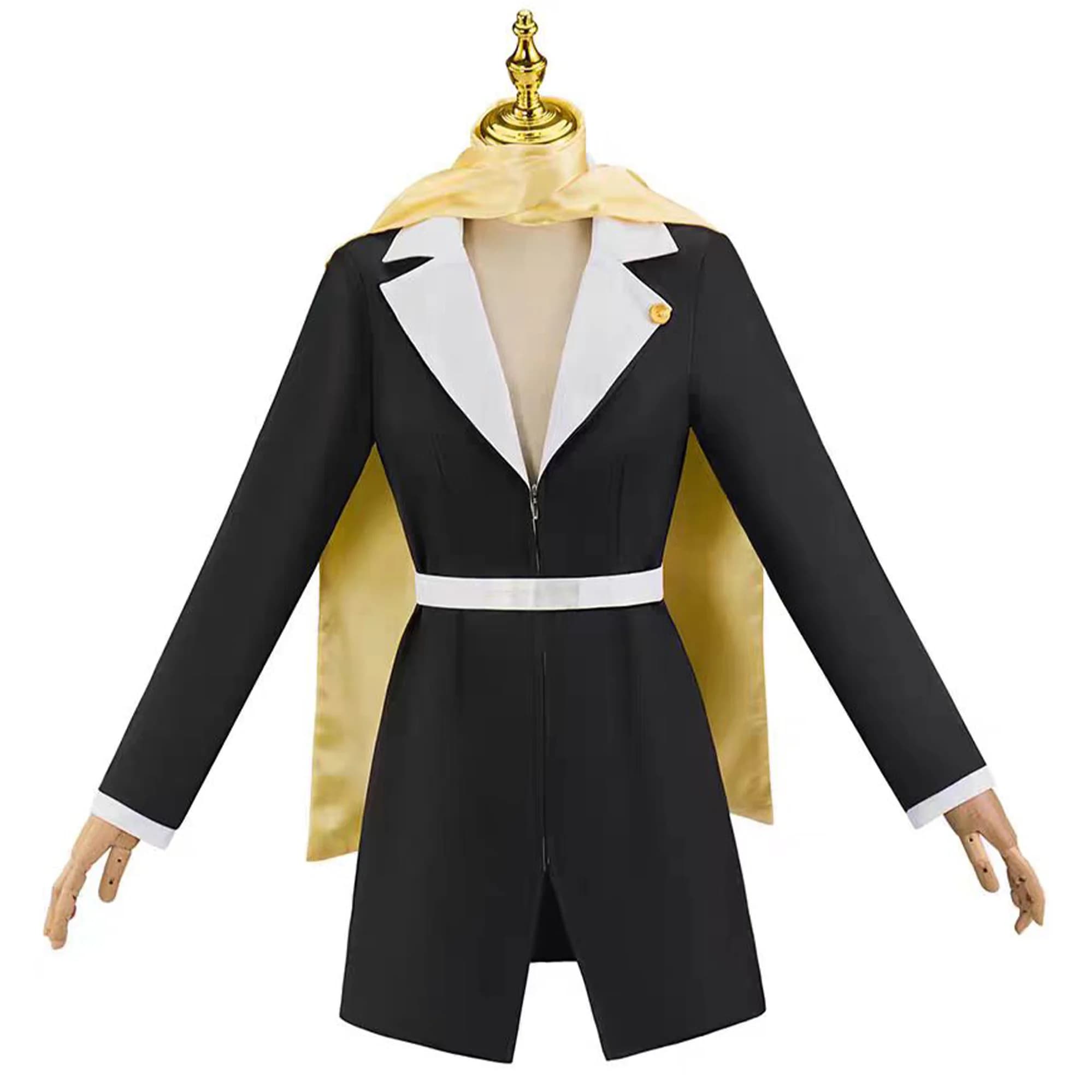 Mia Fey Cosplay Ace Lawyer Chihiro Ayasato Party Uniform Costume with Scarf