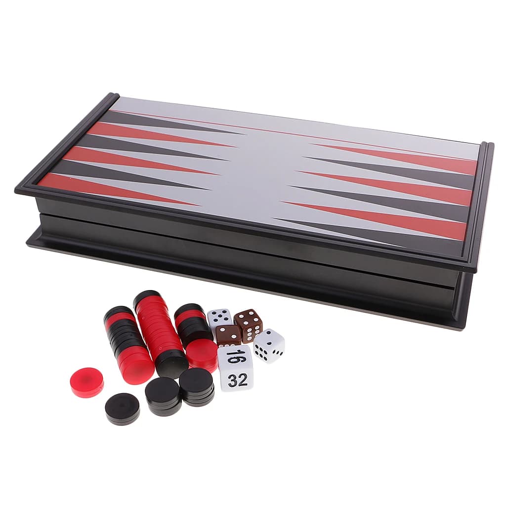 Scacchiera magnetica pieghevole in plastica per backgammon, gioco di scacchi, festa per bambini e adulti