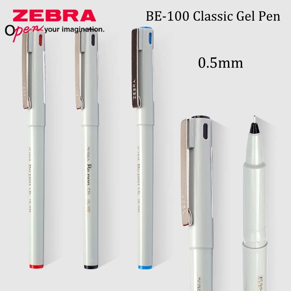 Penne Gel ZEBRA giapponesi BE-100 penna per studenti classica impermeabile ad asciugatura rapida testa ad ago cancelleria per scrivere la firma dell'ufficio Canetas