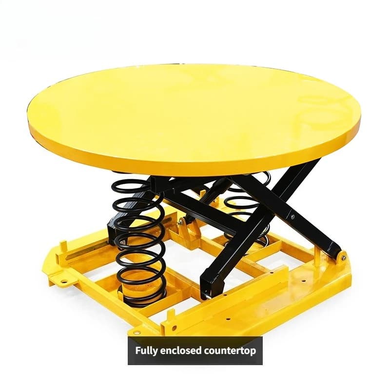 Piattaforma elevatrice idraulica a forbice Piattaforma di livellamento portatile da 1000 kg/2000 kg adatta per officine di magazzini e linee di assemblaggio.