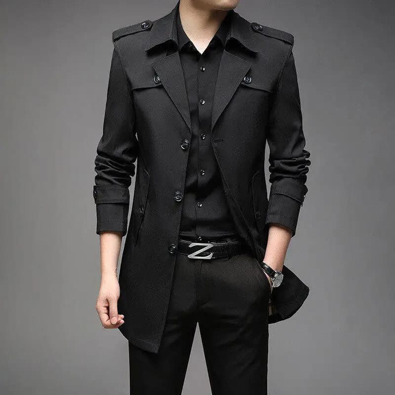 Young Fashionable Urban Style Jacket 8808 Model Mid-Length Simple Design Youth Coat Available in 9 Colors Single Button Closure