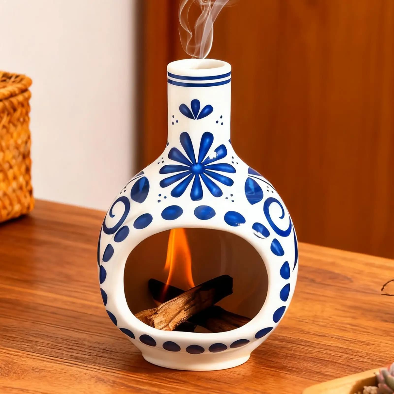 Bruciatore di incenso Ornamento salvaspazio in ceramica Porta bruciatore per bastoncini di incenso per camera da letto Sala yoga Sala di intrattenimento Appartamento