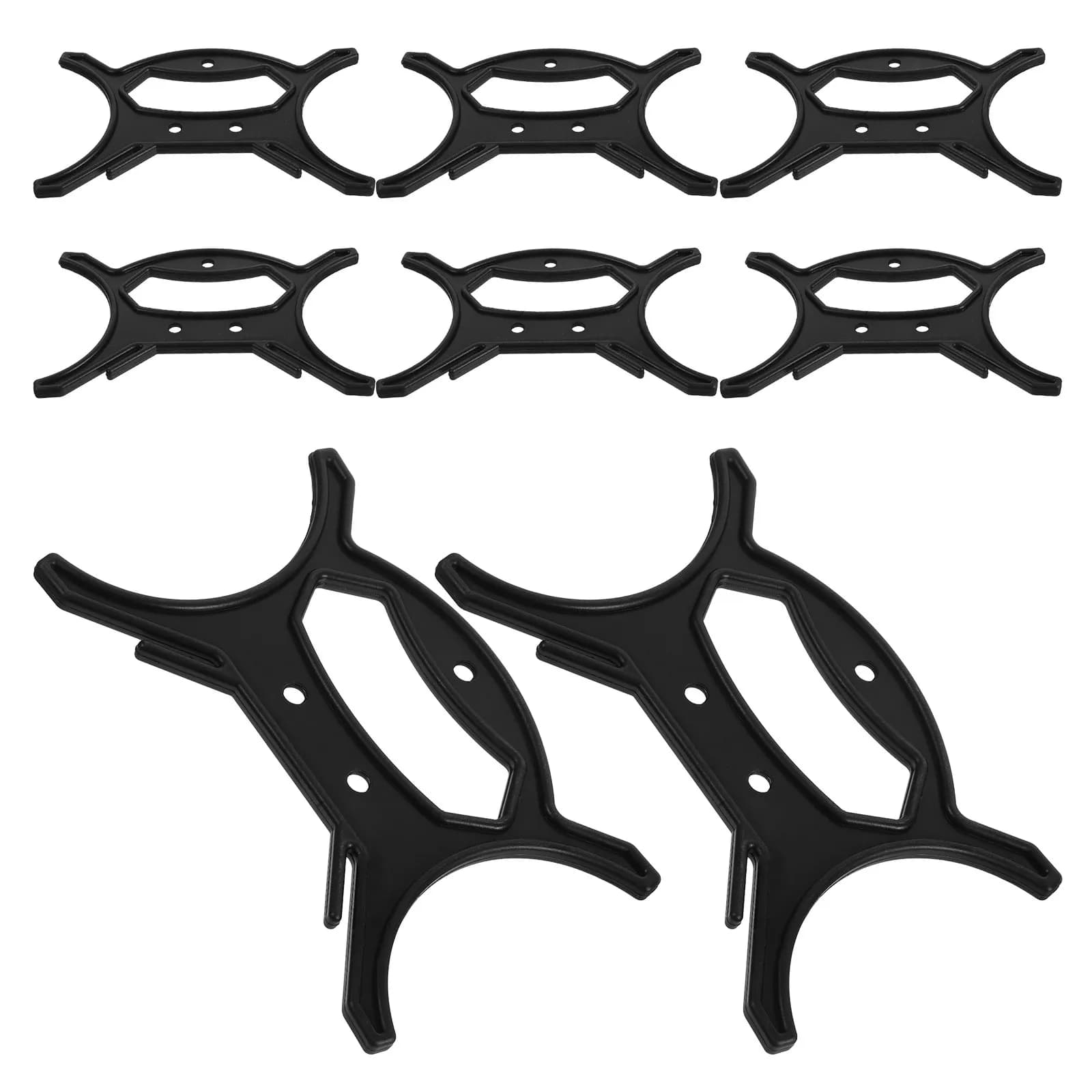 Set di 8 Avvolgicavo Neri con Manico Grande in Plastica per Luci Natalizie, Organizzatore di Cavi, Strumento Efficiente per la Conservazione delle Luci Festive