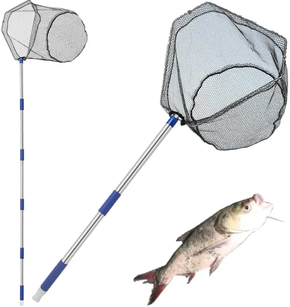 Rete da Pesca Regolabile con Design Pieghevole, Ideale per Kayak e Pesca a Mosca - Regalo Perfetto per Pescatori