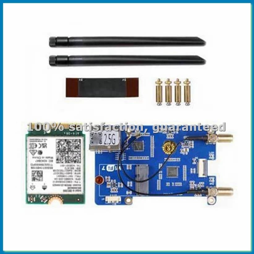Scheda di Espansione MPW2.5G per 5 Porte PCIE a WiFi7 2.5G ETH con Modulo WiFi e Antenna RTL8125 M.2 per RPI 5-A51M