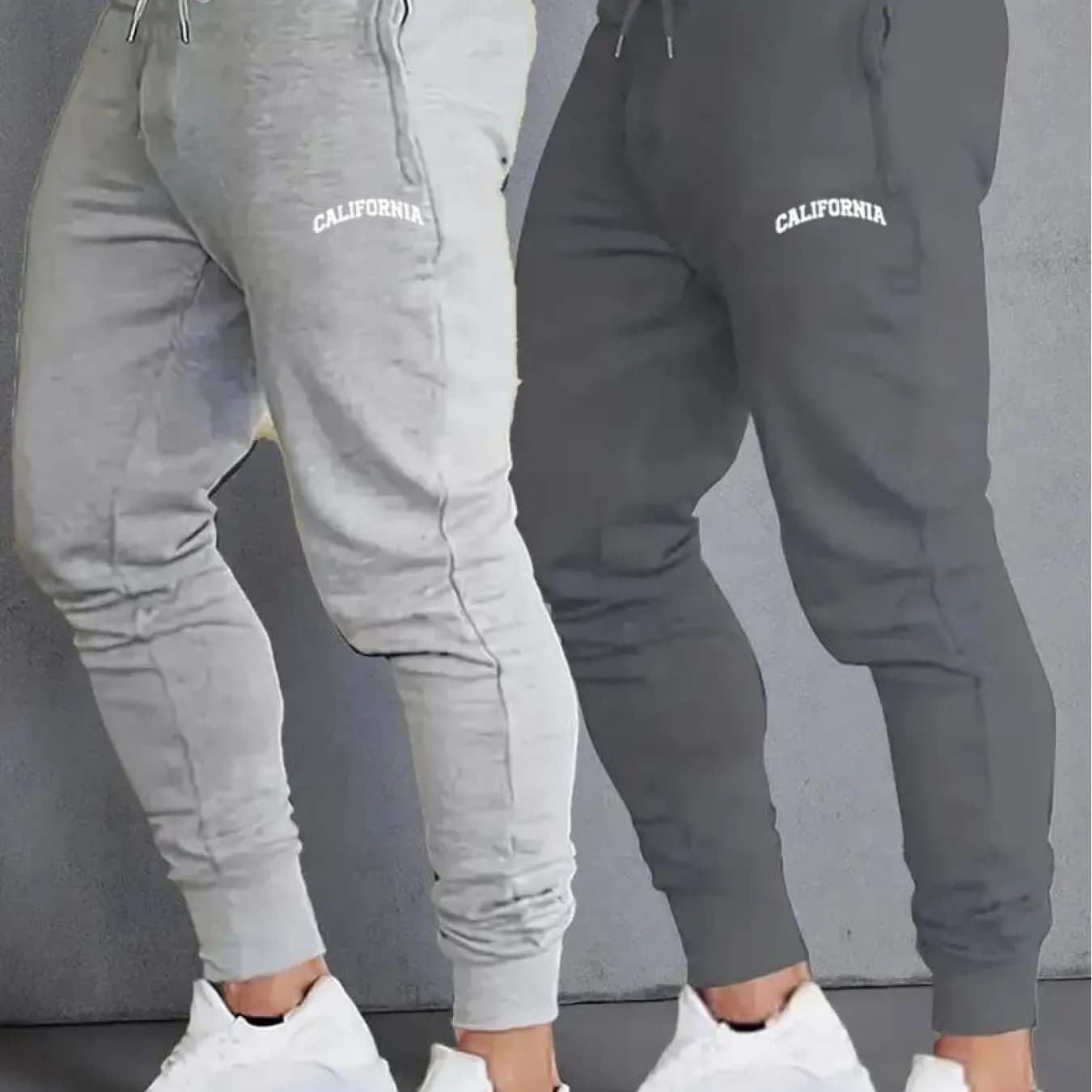 Men's 2026 New Hot Casual Sportswear Pants with California Letter Print. 1. Slightly Elastic Suitable for Spring and Autumn