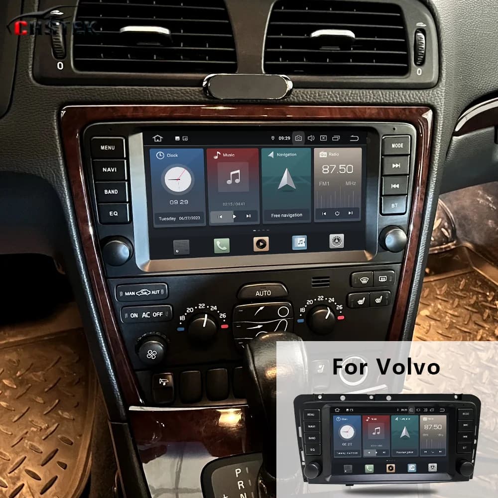 CHSTEK Autoradio 8 "Wireless Carplay Per Volvo XC70 V70 S60 S40 V40 2005-2009 Navigazione GPS Bluetooth WIFI 4G Android 13 Stereo