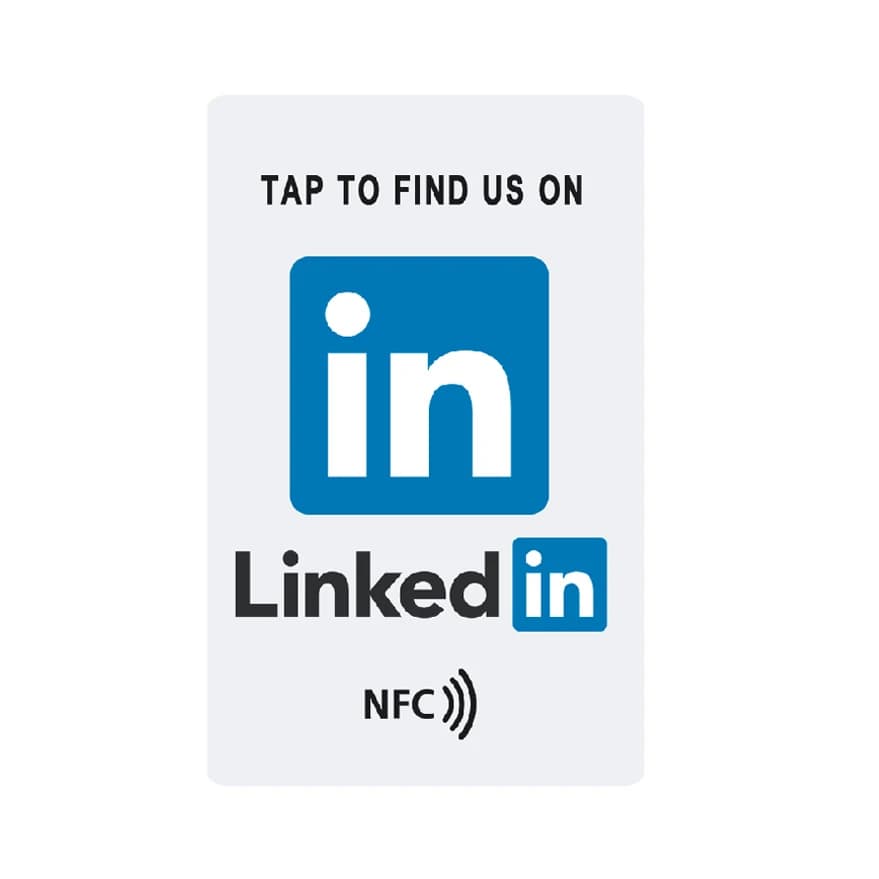 Presa per scheda NFC LinkedIn per trovareci su carte NFC universali LinkedIn