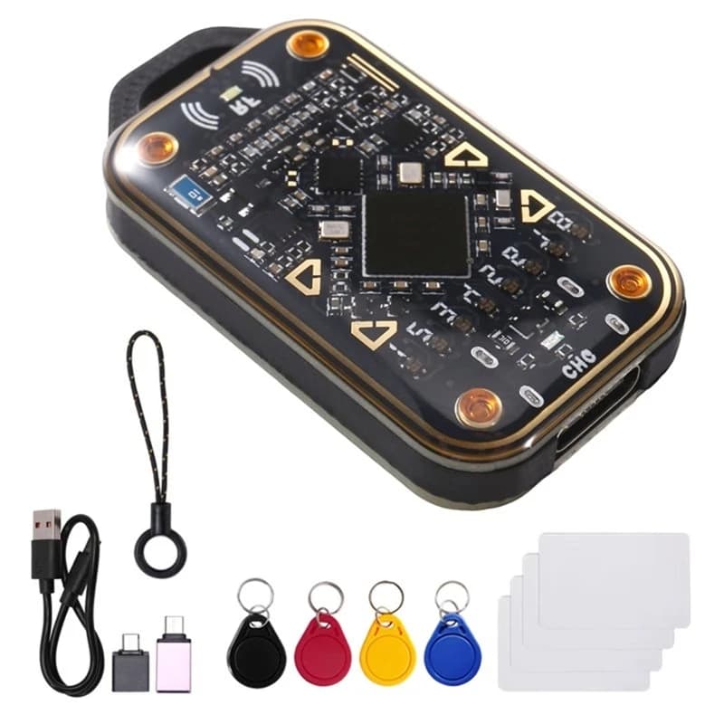 AB25-Smart Card Reader Chameleon V3.0 RFID Smart Chip Emulator NFC Read Write ID IC Card Tag Copyer+ 4XUID Keychain