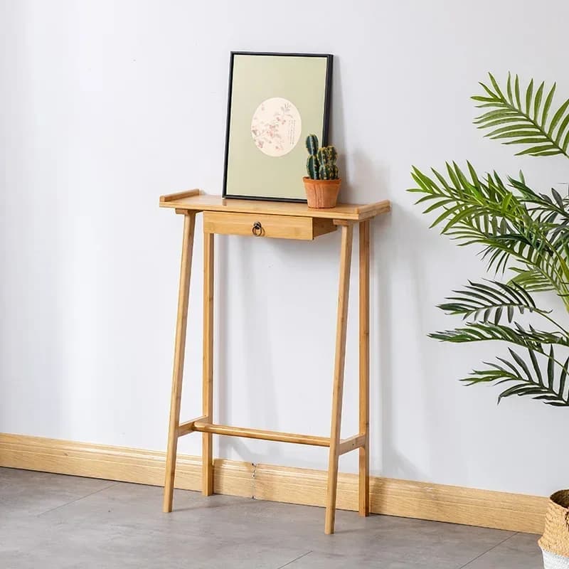 Mobili ausiliari contratti semplici e minimalisti Tavolo da portico in stile cinese con cassetto a cintura da parete Tavolo in legno da soggiorno