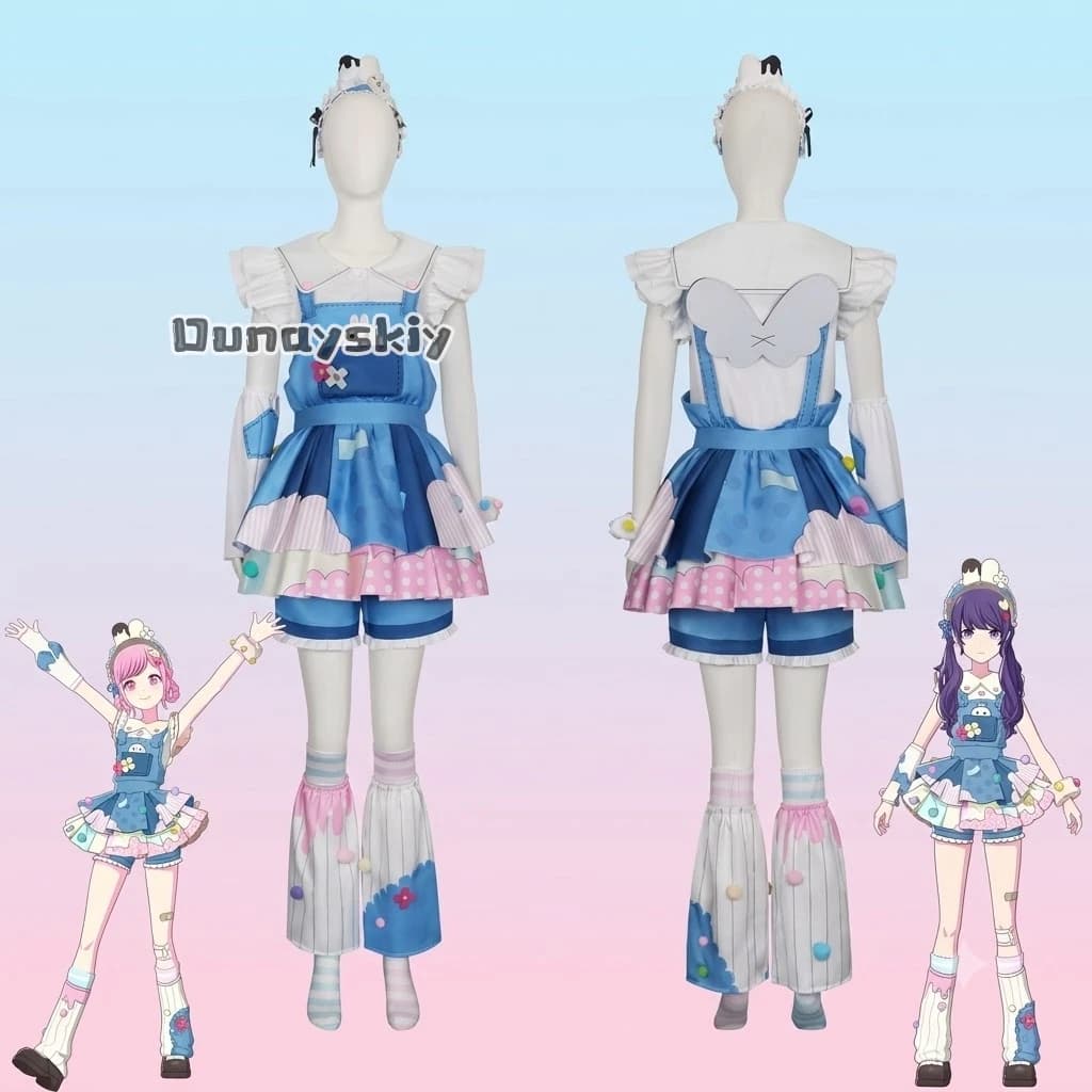 ​Sweet Angel Uniform Cosplay Costume Character Halloween Role Play Carnival Party Outfit Game Project PJSK February Card