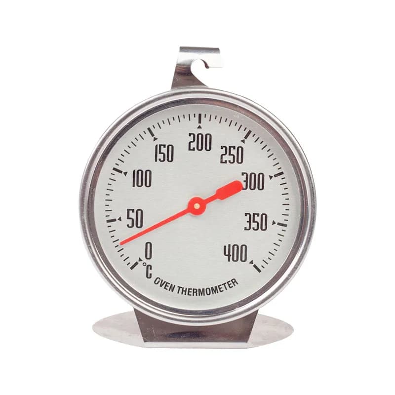 Termometro per Forno in Acciaio Inossidabile 0-400 ° Orologio con quadrante grande - da appendere o da appoggiare per la misurazione della temperatura di carne, alimenti, cottura al forno, barbecue e cucina