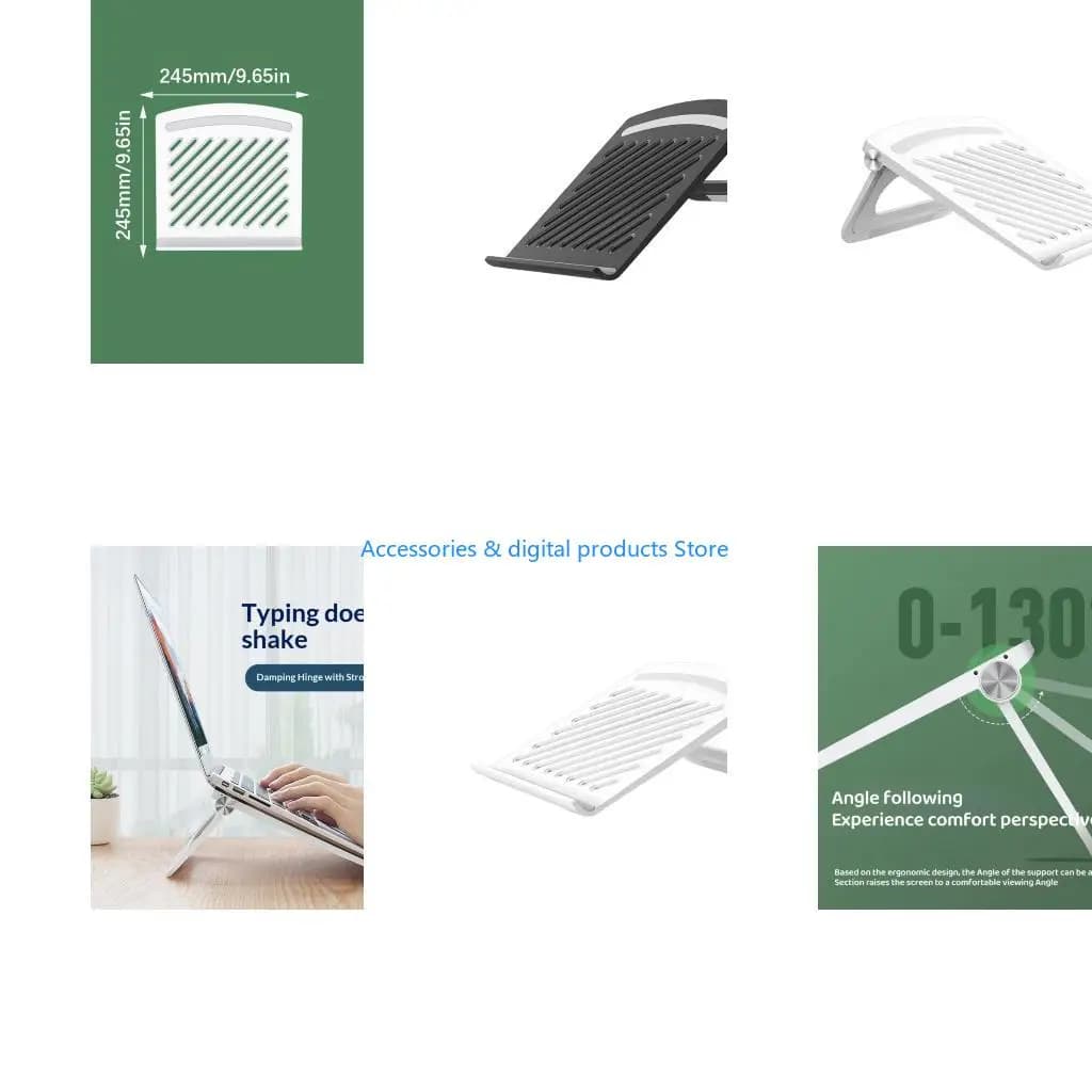 77JD Adjustable Laptop Stand For Tablet Notebook And Drawing Board Silicone Nonslip Cooling Bracket