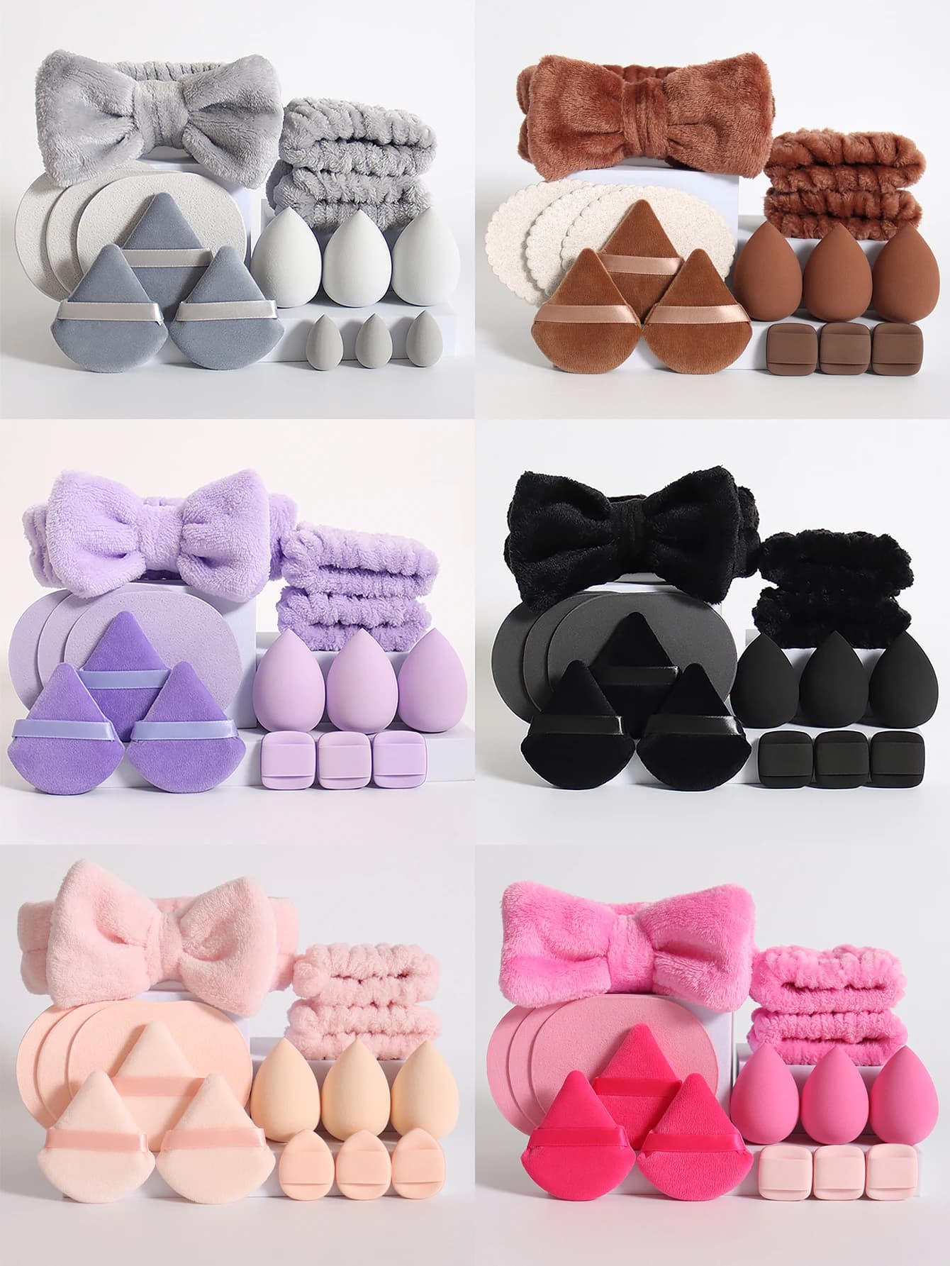15 Cosmetic Blow Up Makeup Sponge Blender Sponges for Beauty Eggs Blow to Wash Face Hair Band Sink Makeup Accessories