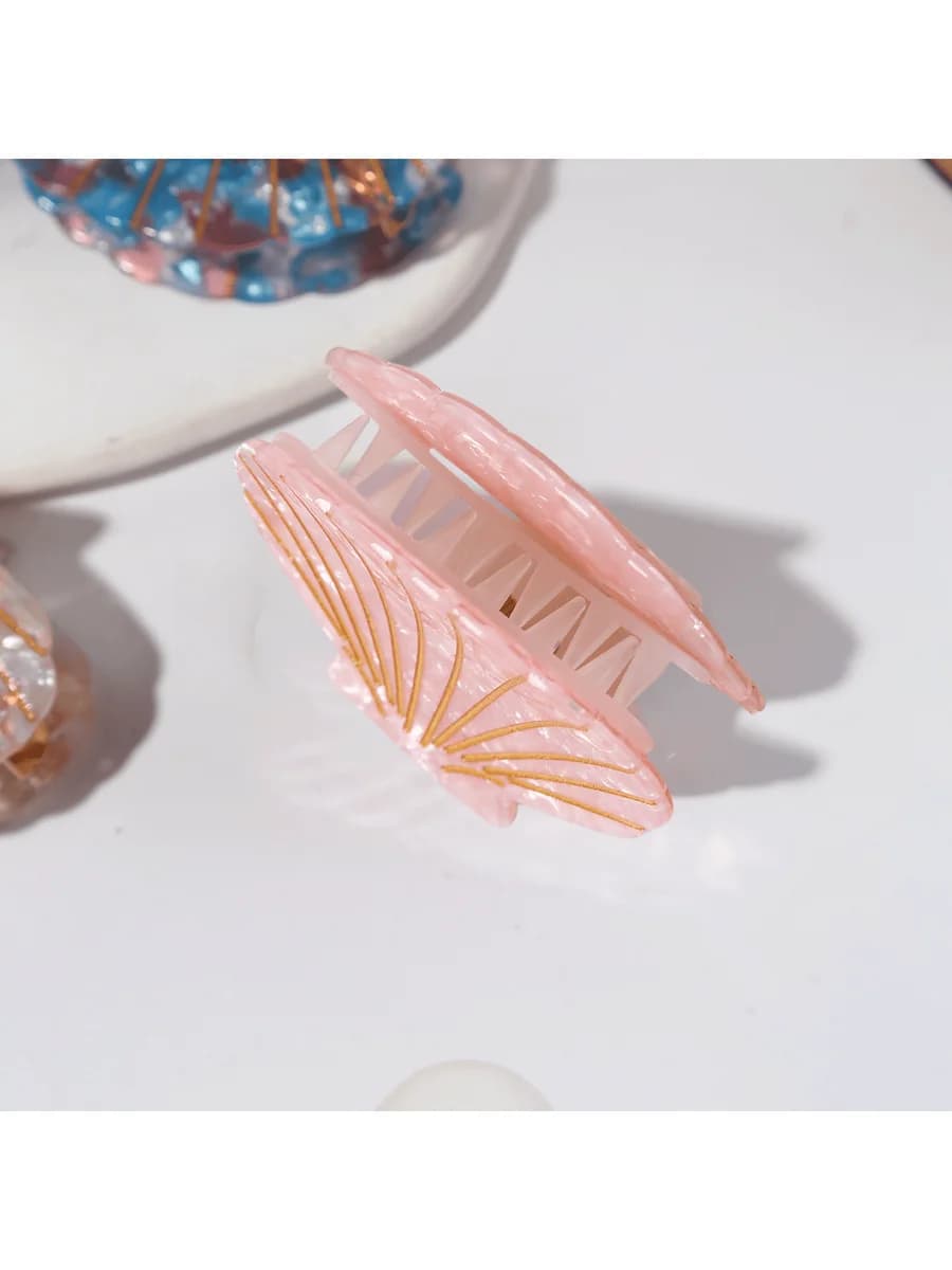 Fermaglio per capelli in acrilico a forma di conchiglia per donna, ideale per tutti i giorni, vacanze, feste, viaggi, regalo