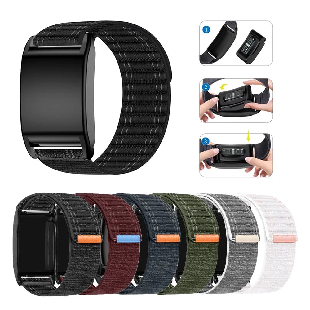 Fascia elastica per braccialetto sportivo in nylon per cinturino per smartwatch Whoop 4.0 Cinturino per orologio con velcro intrecciato in nylon