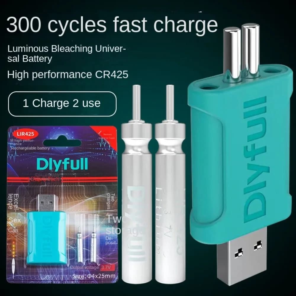 CR425 Caricatore USB Boa elettrica Attrezzatura 2 fori Galleggiante da pesca Batteria Lago Fiume Bobber luminoso Galleggianti elettronici Batterie