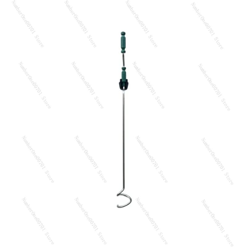 Stainless Steel Compost Turner with Corkscrew, Manual Aerator Mixing Tool for Bins, Durable Turning Stirring Tool
