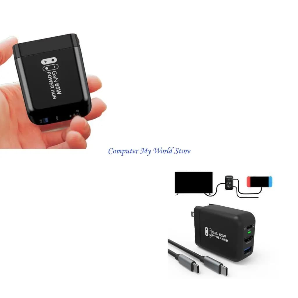 Y08B 65W USB C Travel Dock 4K 60Hz USB C Stazione docking con ricarica
