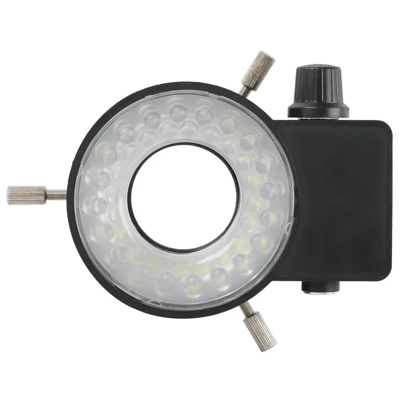 40 LED Anello luminoso Illuminatore Lampada Installazione Filo 28mm Microscopio regolabile Dimmer Anello luminoso Lampada illuminatrice
