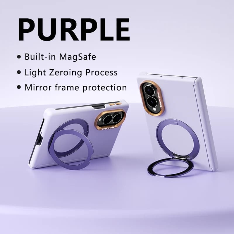 360 Rotating Magnetic Stand Skin Feel Case For Samsung Galaxy Z Fold 8 Wide 5G Shockproof Hinge Protection Slim Fit Cover