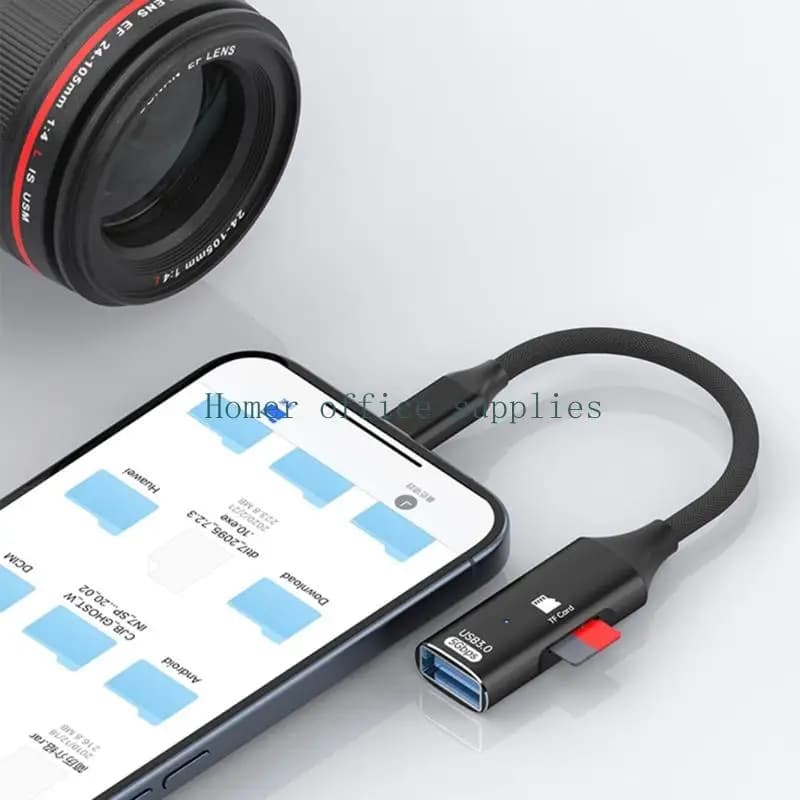 Hub USB C K43B con slot e connettori universali per porte da 5 Gbps per dispositivi mobili