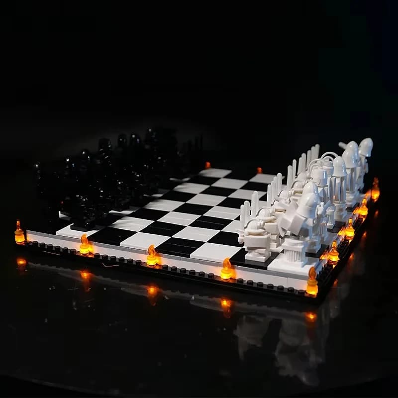 LED Light Accessory Kit for Wizard Themed Building Block Chess Set Ambient Decor Lights (Building Blocks Not Included)