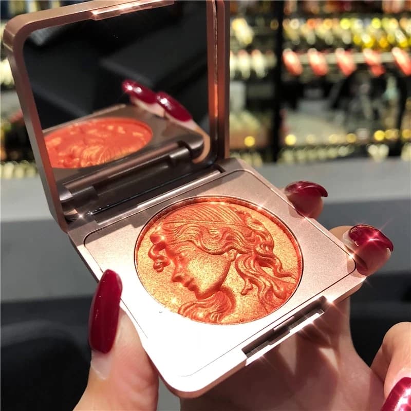 CDE Highlighter 2 colori Blush Peach Pallete Face Blush Mineral Pigment Palette Shining Blush er Facial Shadow cosmo Powder