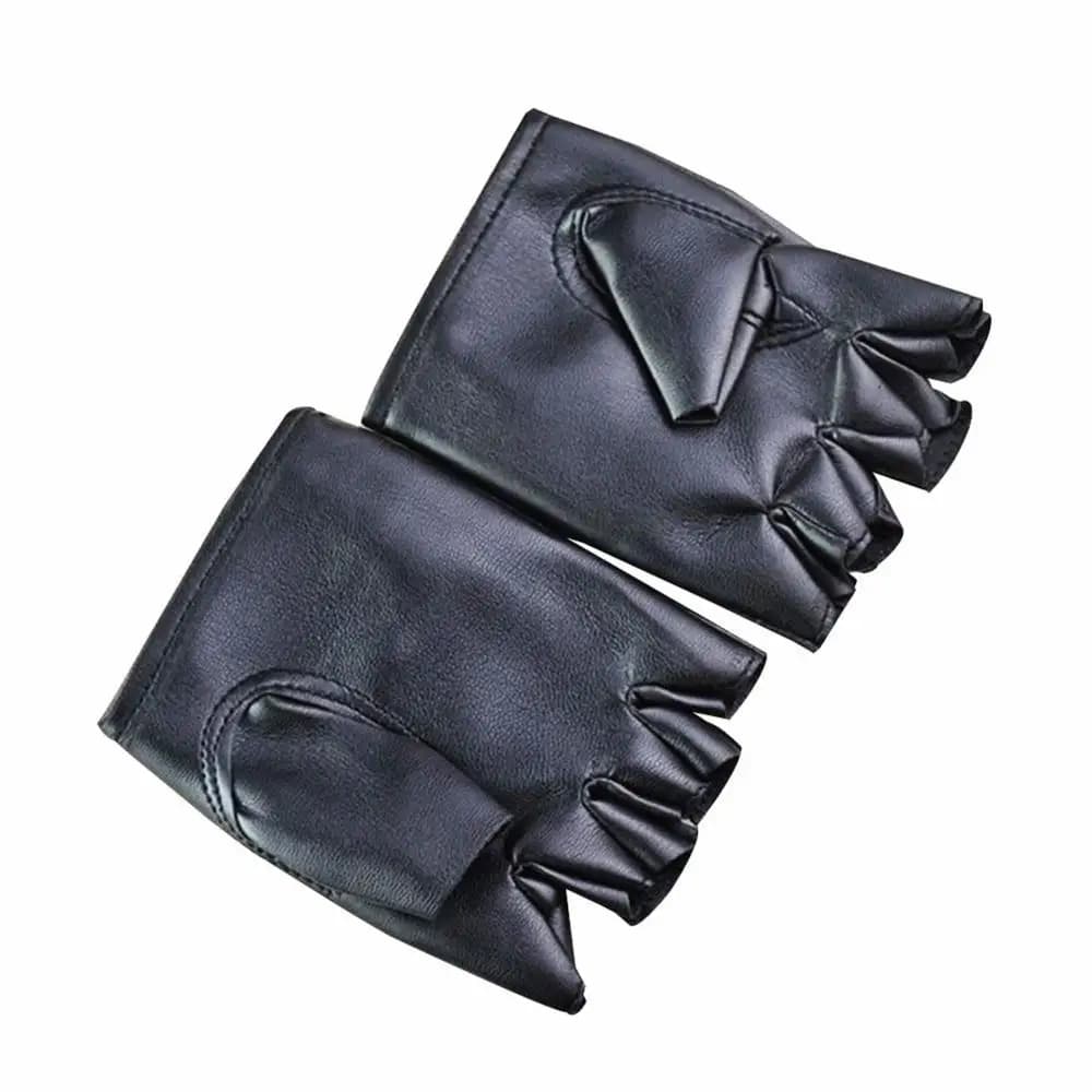 Motorcycle Accessories Ride Motor Gloves Fingerless Leather Mittens Punk Glove