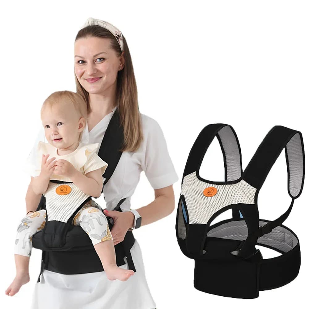 Sgabello per marsupio, marsupio per marsupio, fascia per fasciatoio per neonato, zaino ergonomico per seggiolino da anca per bambini da 3 a 36 mesi