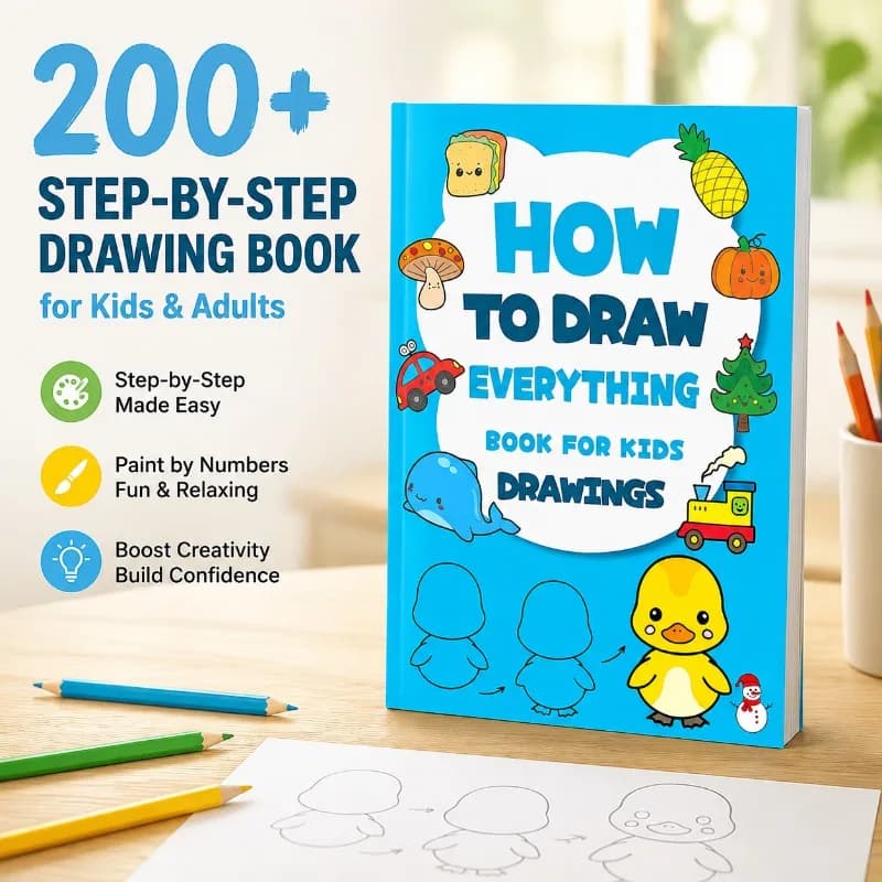 Step By Step Drawing Tutorial Book Sketch Guidance Coloring Workbook Creative Art Practice Gadget for Kids Daily Hand‑painting