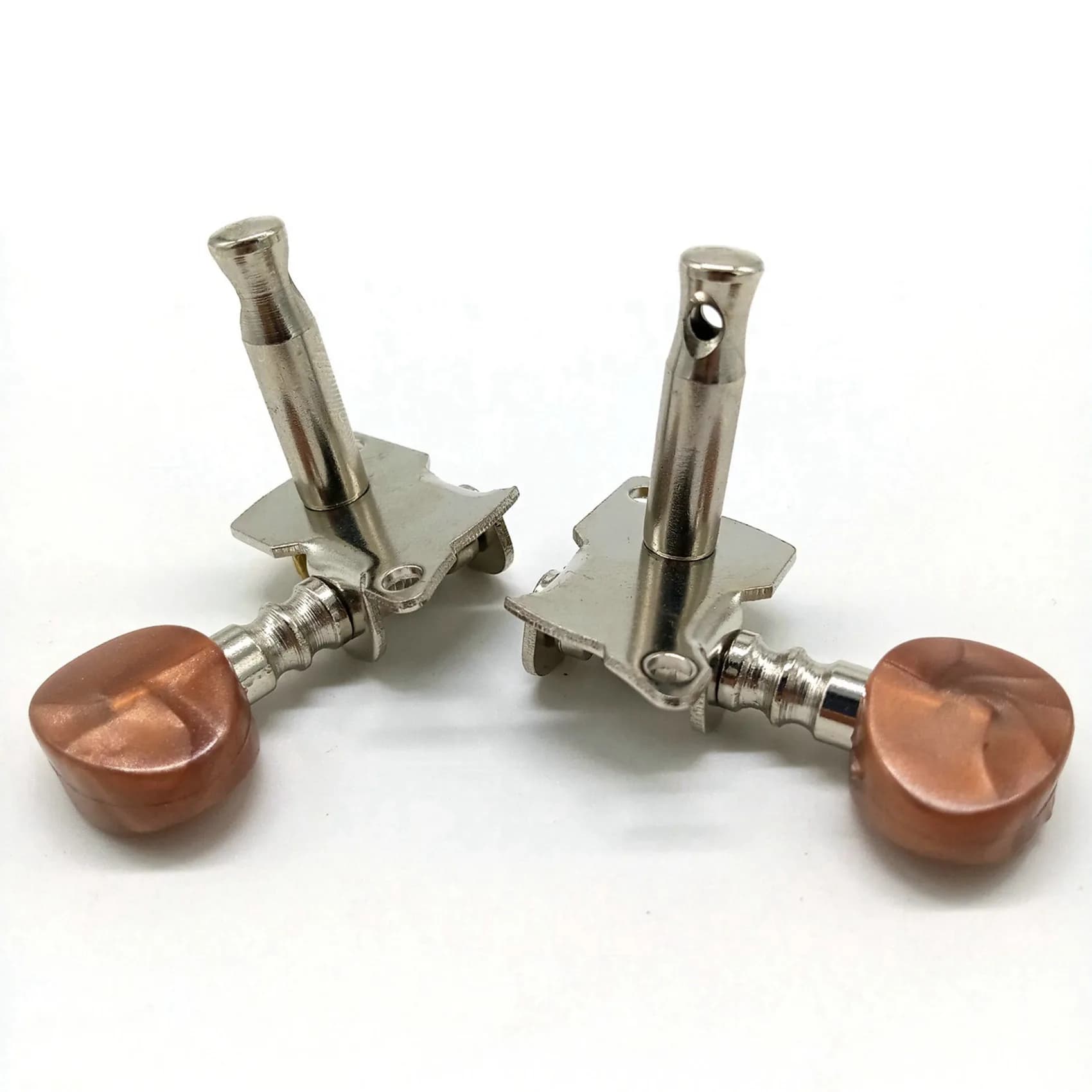TUREBG 40X 20R20L Meccaniche di Accordatura in Metallo per Ukulele e Chitarra con Perni Marroni
