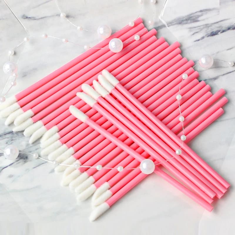 50 pcs disposable lip brush makeup brush eyelash extension eyelash mascara applicator lipstick set cosmetic makeup tools