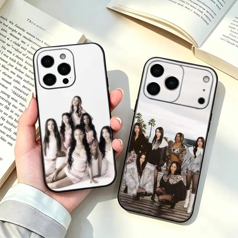 K-KATSEYE Music Group Phone Case For iPhone 17, 16,15,14,13,12,11 Plus,Pro Max, Others Soft Black Cover