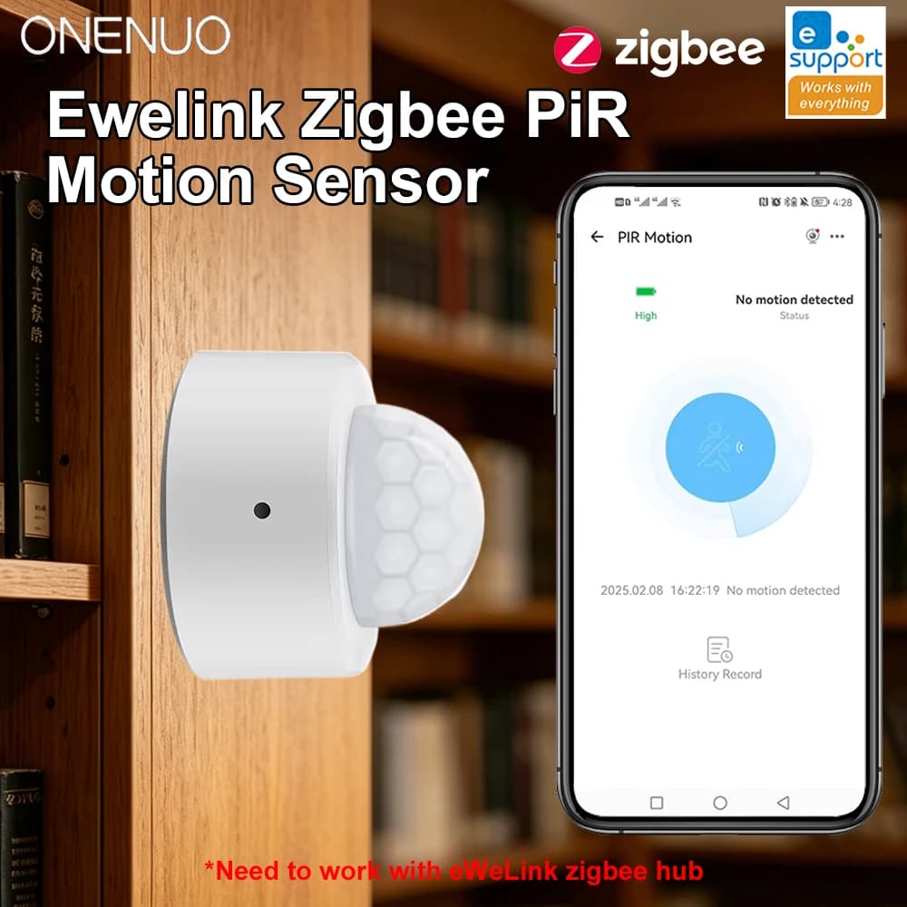 New eWeLink Zigbee Infrared Motion Sensor PIR Detector Home Security Warning Device APP Remote Control Need Zigbee 3.0 Gateway